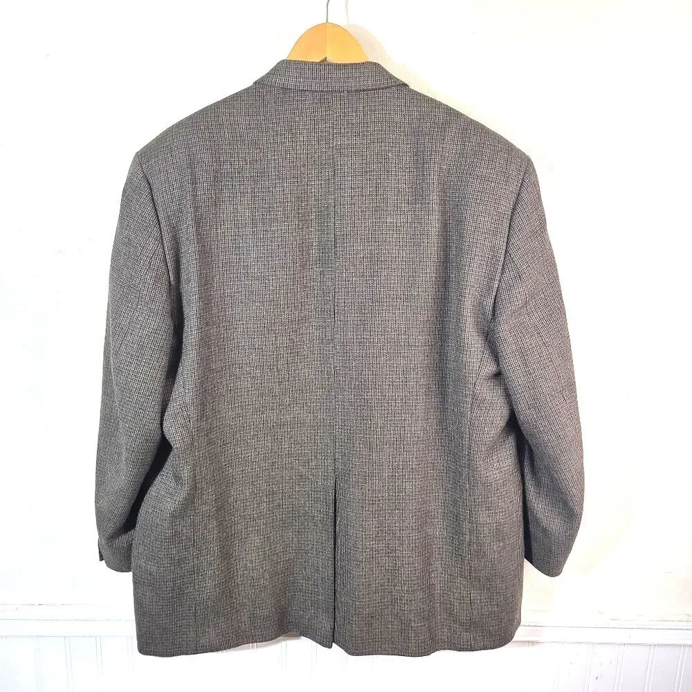 Lauren Ralph Lauren Mens Wool Blazer 48R Sport Coat Lord & Taylor Houndstoooth